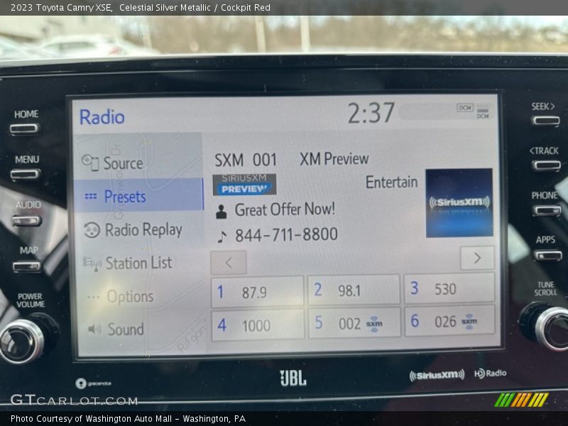 Controls of 2023 Camry XSE