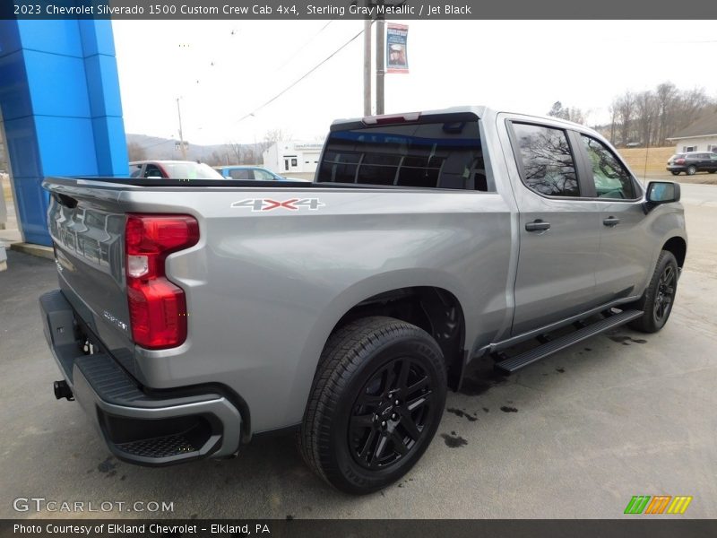 Sterling Gray Metallic / Jet Black 2023 Chevrolet Silverado 1500 Custom Crew Cab 4x4