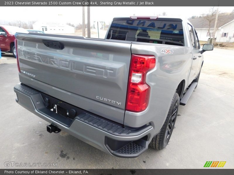 Sterling Gray Metallic / Jet Black 2023 Chevrolet Silverado 1500 Custom Crew Cab 4x4