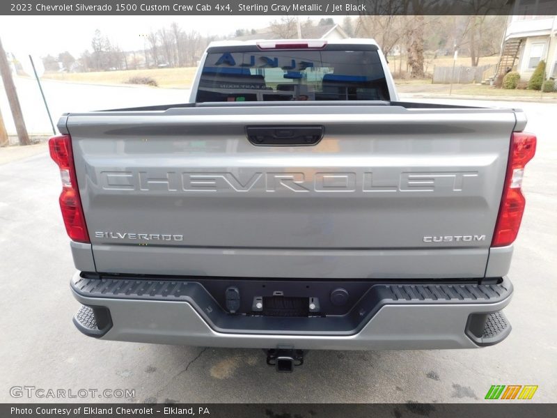 Sterling Gray Metallic / Jet Black 2023 Chevrolet Silverado 1500 Custom Crew Cab 4x4
