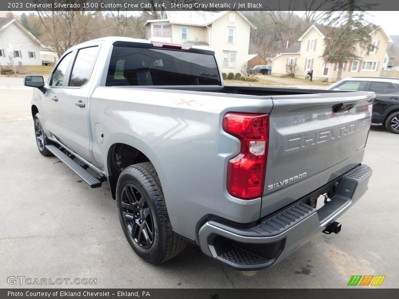 Sterling Gray Metallic / Jet Black 2023 Chevrolet Silverado 1500 Custom Crew Cab 4x4