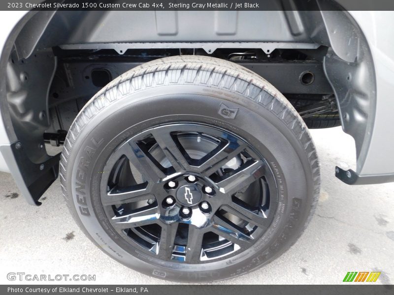 Sterling Gray Metallic / Jet Black 2023 Chevrolet Silverado 1500 Custom Crew Cab 4x4