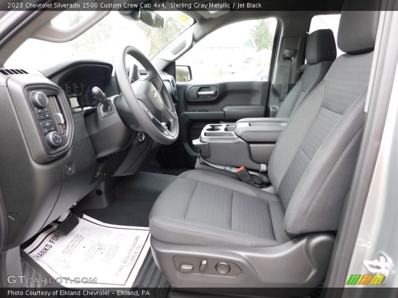 Sterling Gray Metallic / Jet Black 2023 Chevrolet Silverado 1500 Custom Crew Cab 4x4