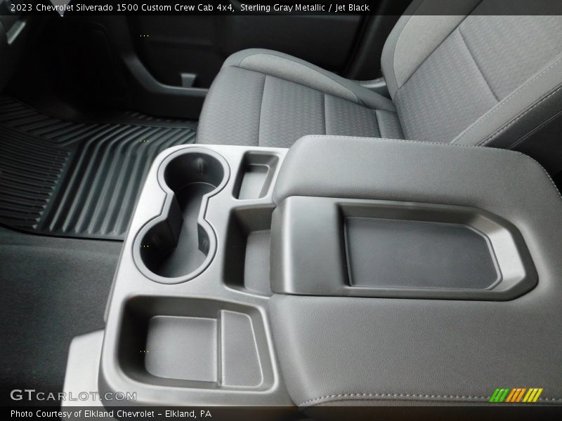 Sterling Gray Metallic / Jet Black 2023 Chevrolet Silverado 1500 Custom Crew Cab 4x4