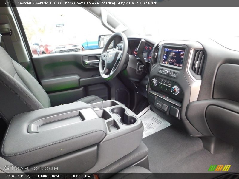 Sterling Gray Metallic / Jet Black 2023 Chevrolet Silverado 1500 Custom Crew Cab 4x4