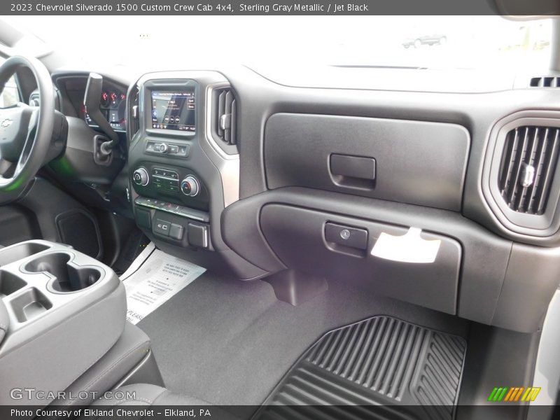 Sterling Gray Metallic / Jet Black 2023 Chevrolet Silverado 1500 Custom Crew Cab 4x4