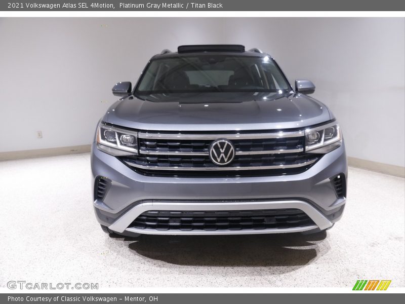 Platinum Gray Metallic / Titan Black 2021 Volkswagen Atlas SEL 4Motion