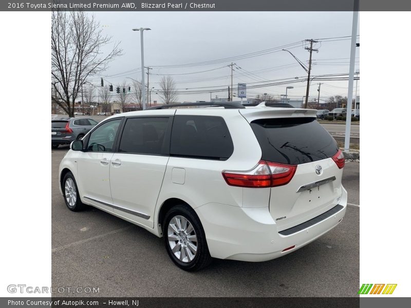 Blizzard Pearl / Chestnut 2016 Toyota Sienna Limited Premium AWD