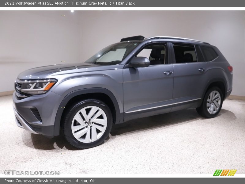 Platinum Gray Metallic / Titan Black 2021 Volkswagen Atlas SEL 4Motion