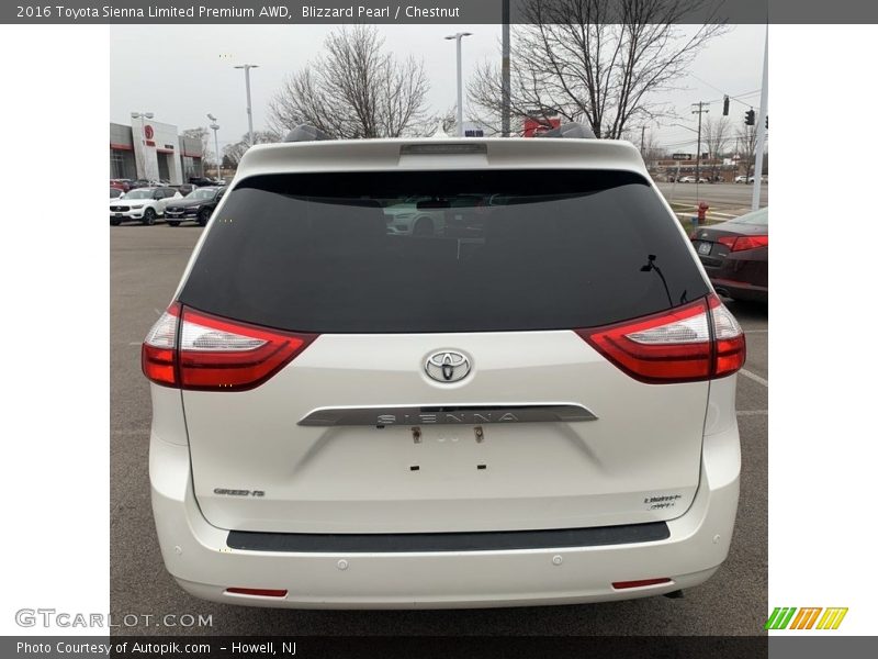 Blizzard Pearl / Chestnut 2016 Toyota Sienna Limited Premium AWD