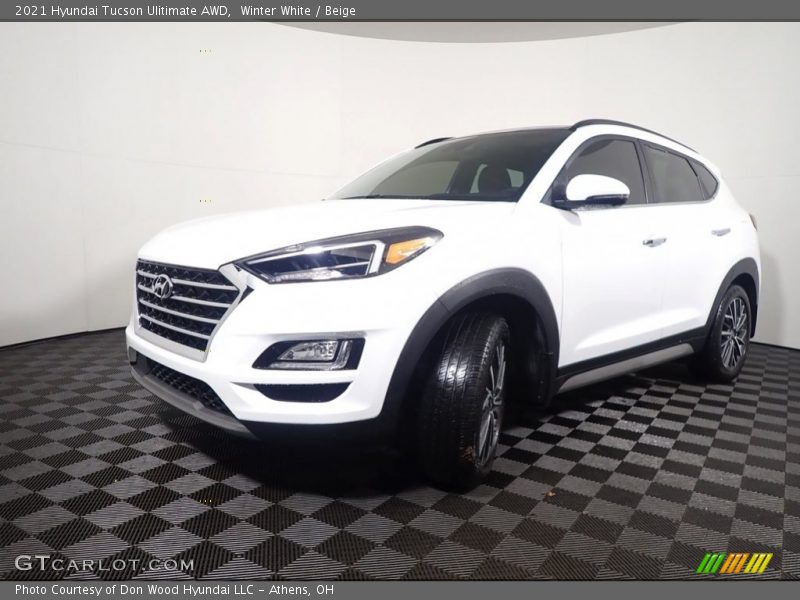 Winter White / Beige 2021 Hyundai Tucson Ulitimate AWD