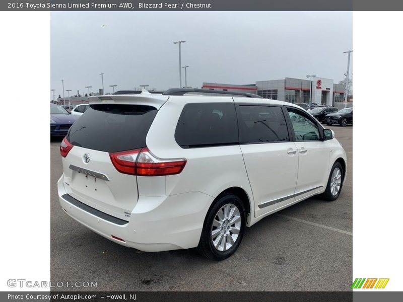 Blizzard Pearl / Chestnut 2016 Toyota Sienna Limited Premium AWD