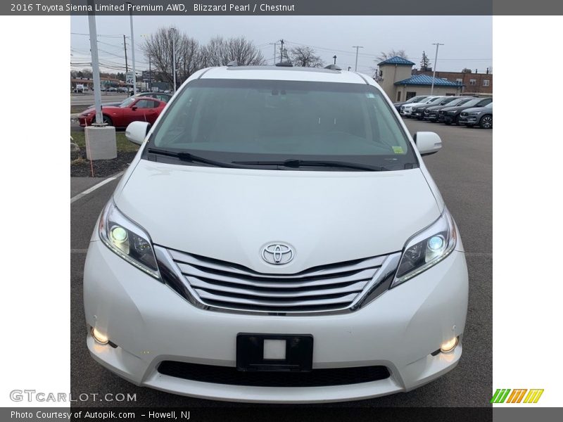 Blizzard Pearl / Chestnut 2016 Toyota Sienna Limited Premium AWD