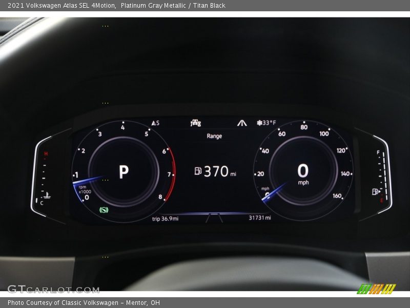 Platinum Gray Metallic / Titan Black 2021 Volkswagen Atlas SEL 4Motion