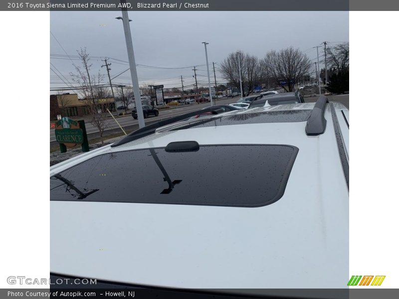 Blizzard Pearl / Chestnut 2016 Toyota Sienna Limited Premium AWD