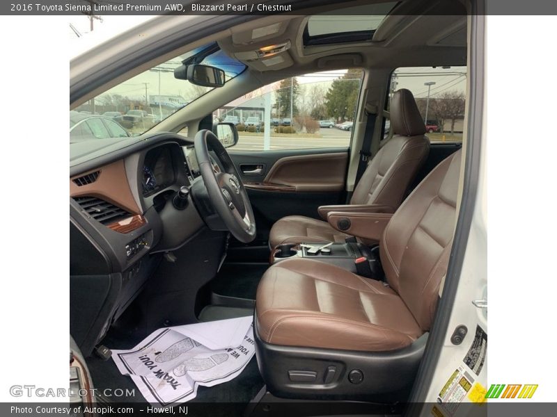 Blizzard Pearl / Chestnut 2016 Toyota Sienna Limited Premium AWD