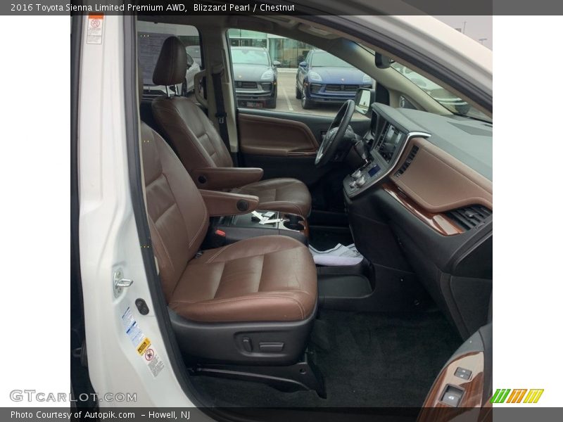 Blizzard Pearl / Chestnut 2016 Toyota Sienna Limited Premium AWD