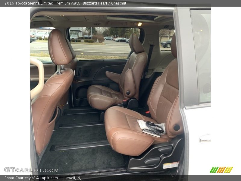 Blizzard Pearl / Chestnut 2016 Toyota Sienna Limited Premium AWD