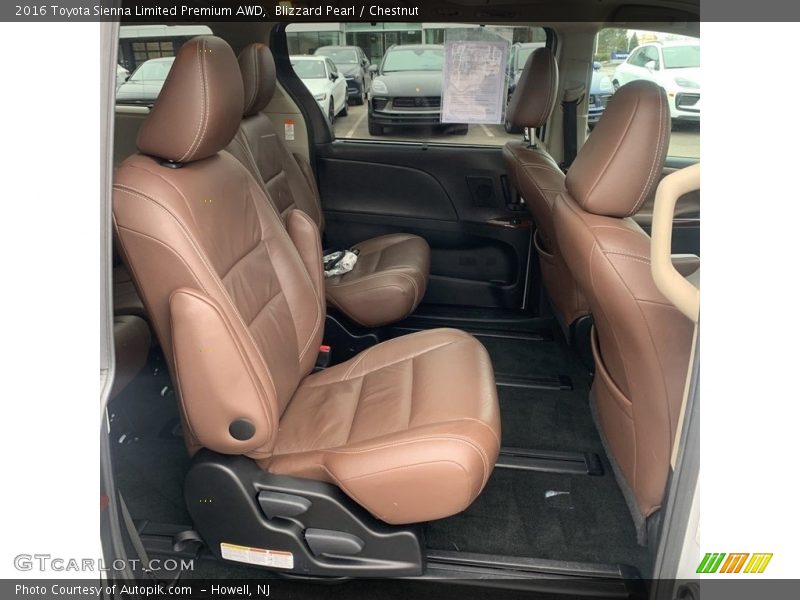 Blizzard Pearl / Chestnut 2016 Toyota Sienna Limited Premium AWD