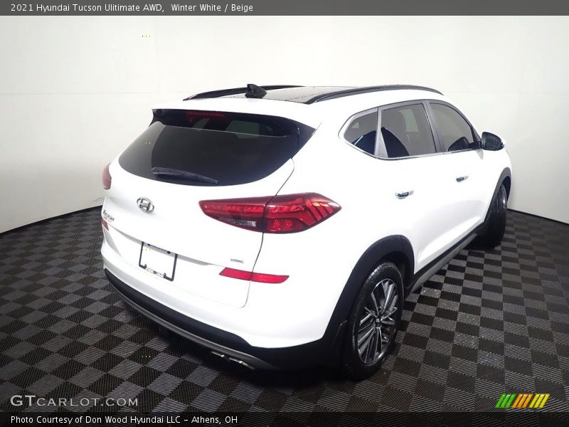 Winter White / Beige 2021 Hyundai Tucson Ulitimate AWD