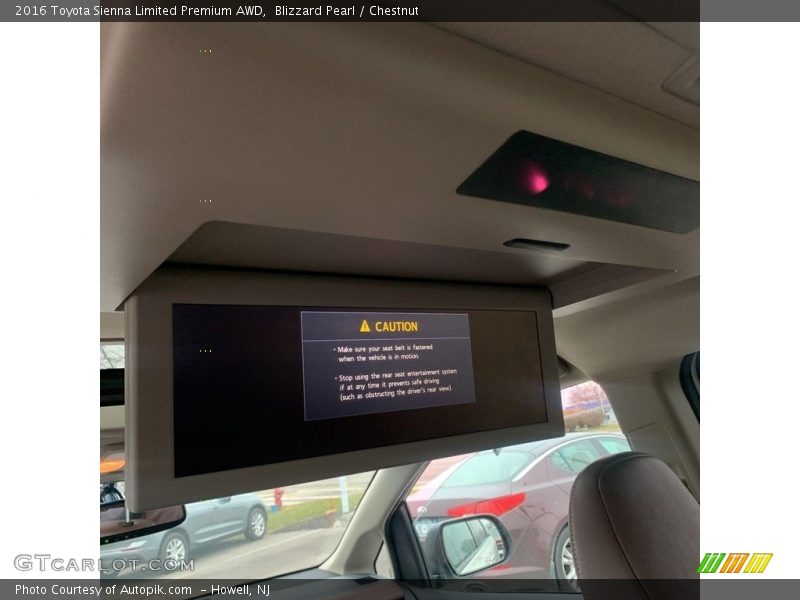 Blizzard Pearl / Chestnut 2016 Toyota Sienna Limited Premium AWD