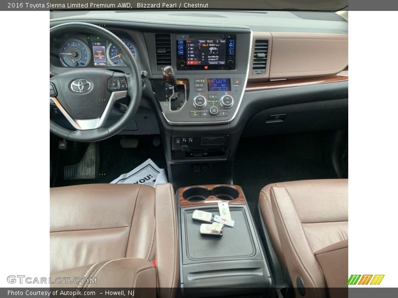 Blizzard Pearl / Chestnut 2016 Toyota Sienna Limited Premium AWD
