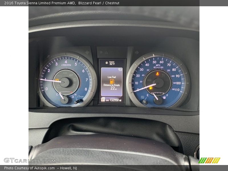 Blizzard Pearl / Chestnut 2016 Toyota Sienna Limited Premium AWD