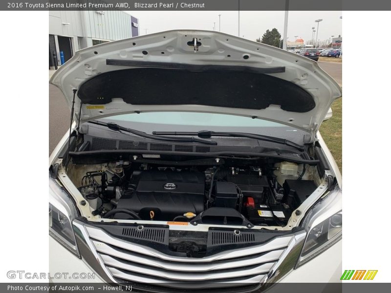 Blizzard Pearl / Chestnut 2016 Toyota Sienna Limited Premium AWD