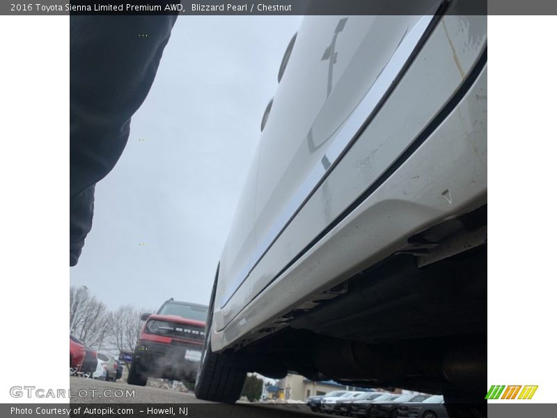 Blizzard Pearl / Chestnut 2016 Toyota Sienna Limited Premium AWD