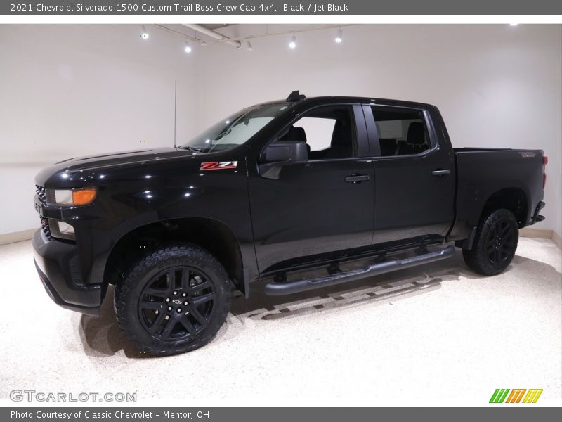 Black / Jet Black 2021 Chevrolet Silverado 1500 Custom Trail Boss Crew Cab 4x4