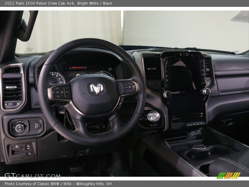 Bright White / Black 2022 Ram 1500 Rebel Crew Cab 4x4