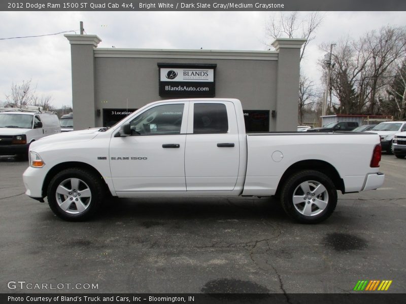 Bright White / Dark Slate Gray/Medium Graystone 2012 Dodge Ram 1500 ST Quad Cab 4x4
