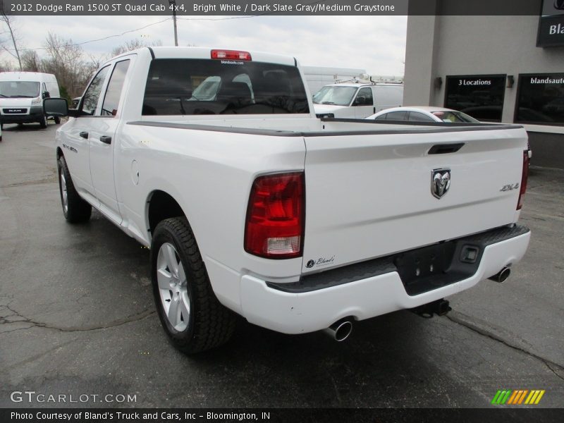 Bright White / Dark Slate Gray/Medium Graystone 2012 Dodge Ram 1500 ST Quad Cab 4x4