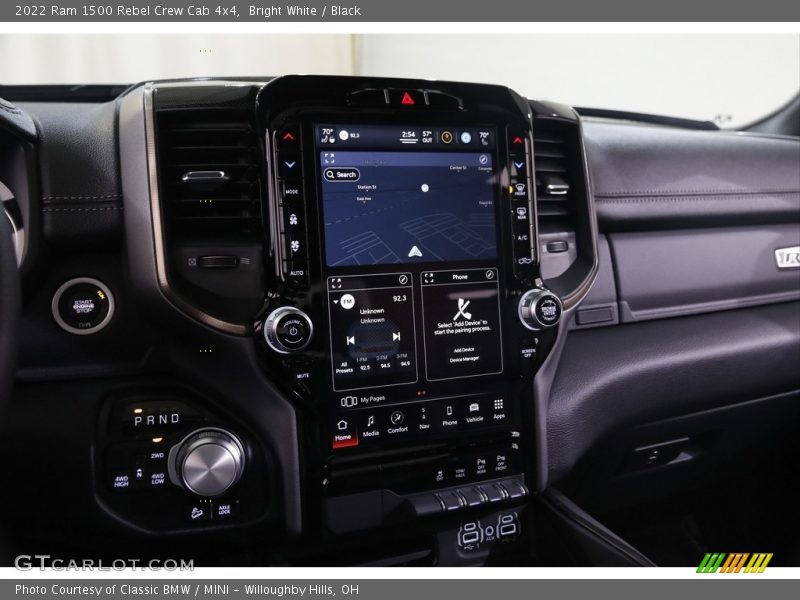 Bright White / Black 2022 Ram 1500 Rebel Crew Cab 4x4