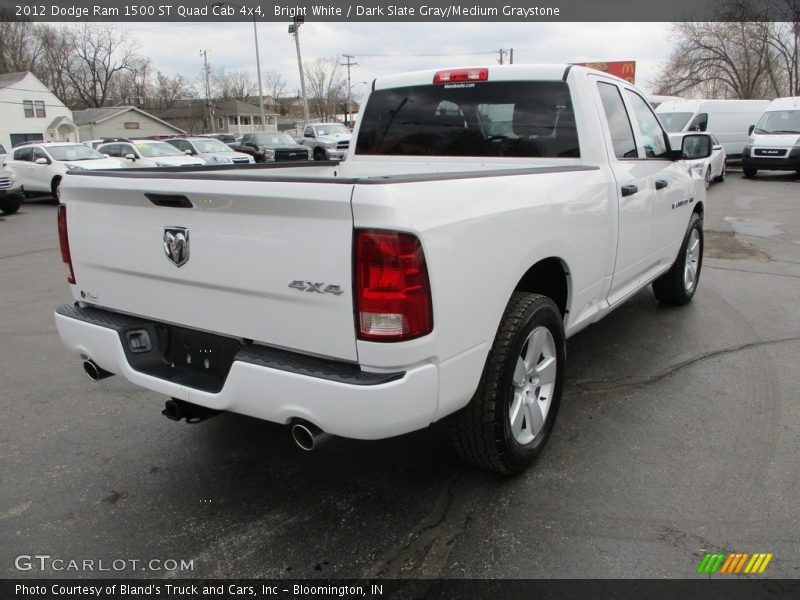 Bright White / Dark Slate Gray/Medium Graystone 2012 Dodge Ram 1500 ST Quad Cab 4x4