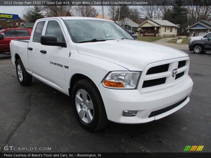 Bright White / Dark Slate Gray/Medium Graystone 2012 Dodge Ram 1500 ST Quad Cab 4x4