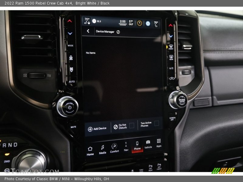 Bright White / Black 2022 Ram 1500 Rebel Crew Cab 4x4