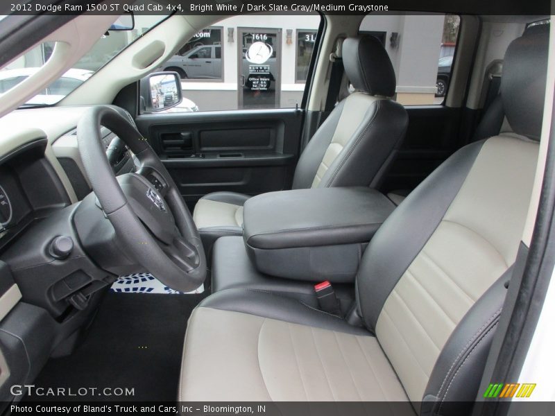 Bright White / Dark Slate Gray/Medium Graystone 2012 Dodge Ram 1500 ST Quad Cab 4x4