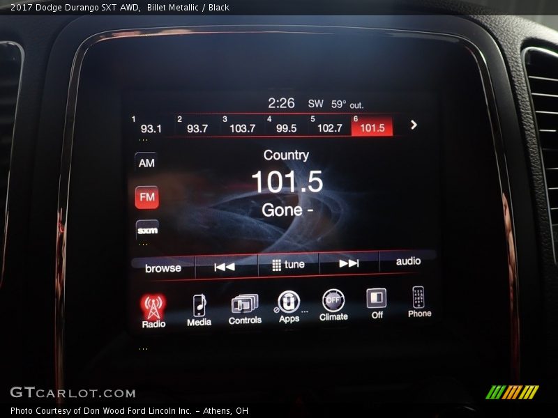 Billet Metallic / Black 2017 Dodge Durango SXT AWD