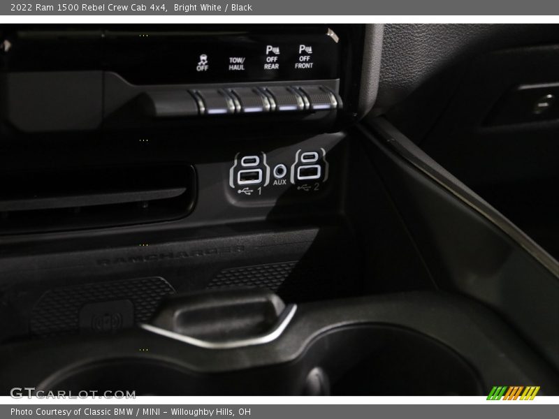 Bright White / Black 2022 Ram 1500 Rebel Crew Cab 4x4