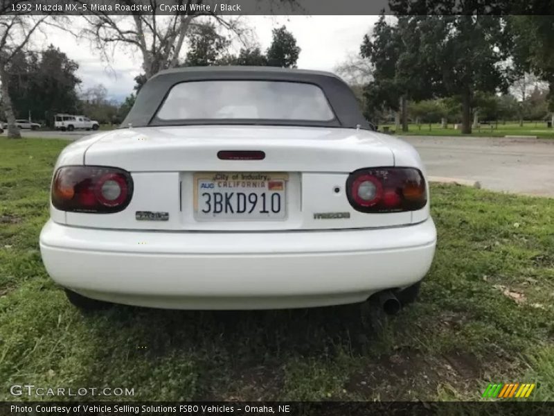 Crystal White / Black 1992 Mazda MX-5 Miata Roadster