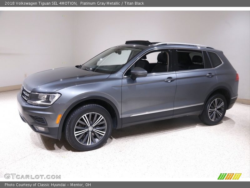 Platinum Gray Metallic / Titan Black 2018 Volkswagen Tiguan SEL 4MOTION