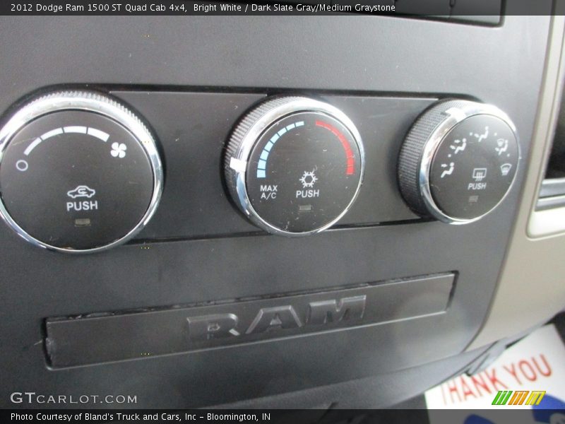 Bright White / Dark Slate Gray/Medium Graystone 2012 Dodge Ram 1500 ST Quad Cab 4x4
