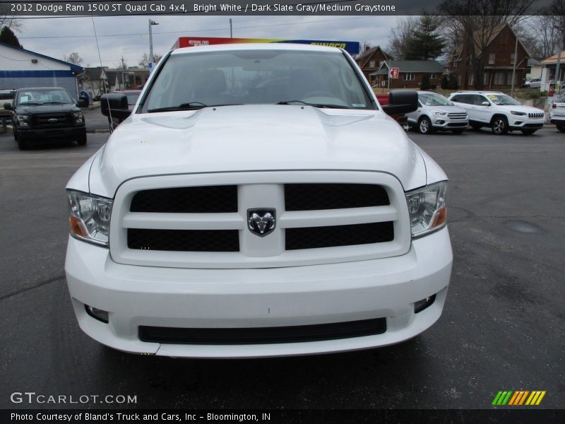 Bright White / Dark Slate Gray/Medium Graystone 2012 Dodge Ram 1500 ST Quad Cab 4x4