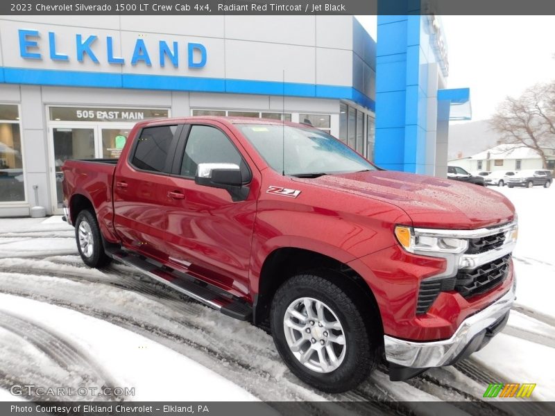 Radiant Red Tintcoat / Jet Black 2023 Chevrolet Silverado 1500 LT Crew Cab 4x4