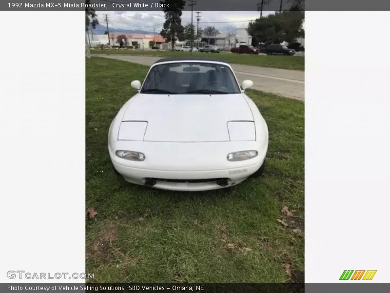 Crystal White / Black 1992 Mazda MX-5 Miata Roadster