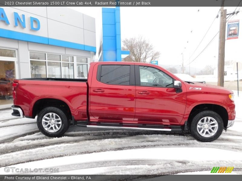 Radiant Red Tintcoat / Jet Black 2023 Chevrolet Silverado 1500 LT Crew Cab 4x4