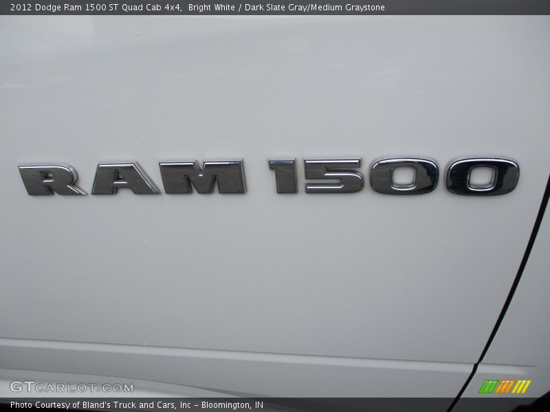 Bright White / Dark Slate Gray/Medium Graystone 2012 Dodge Ram 1500 ST Quad Cab 4x4