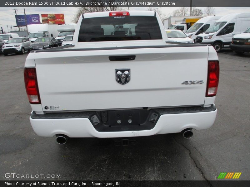 Bright White / Dark Slate Gray/Medium Graystone 2012 Dodge Ram 1500 ST Quad Cab 4x4