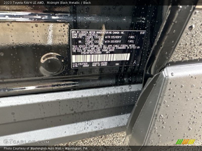 Midnight Black Metallic / Black 2023 Toyota RAV4 LE AWD